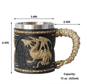 "Dragon Skeleton" šolja od nehrđajućeg čelika - Image 3