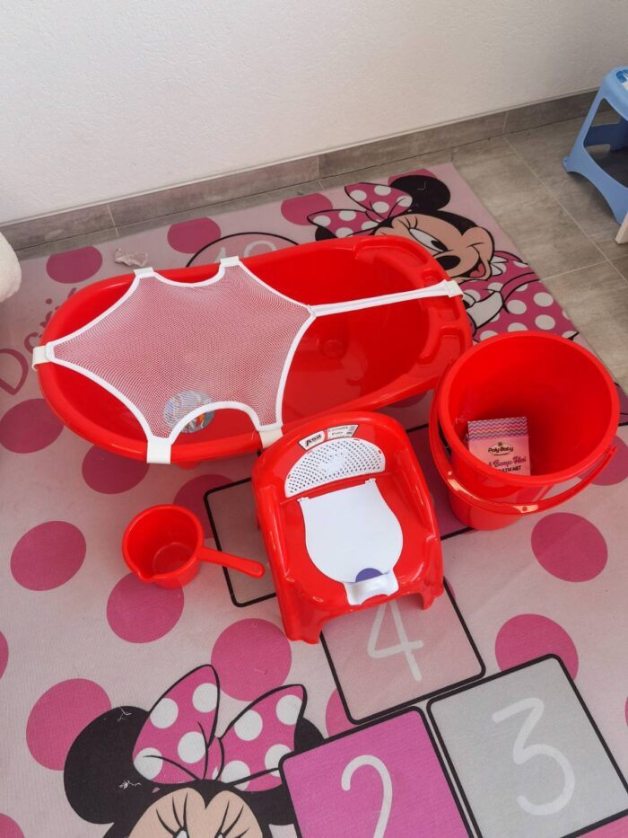 Set za kupanje bebe - Crvena - Image 2