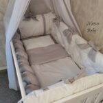 Komplet Lux ogradica za krevetac 120x60cm Bijela-Siva