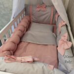 Komplet Lux ogradica za krevetac 120x60cm Siva-Puder - Image 2