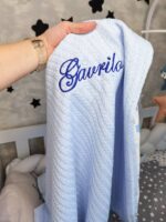 Pletena pamučna dekica 80x120cm vez po želji - Image 2