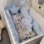 Set Cloud Naučnik-Ogradica sa tri strane, plahta, jastuk, jorgan i dva ukrasna jastuka - 120x60cm - Image 3