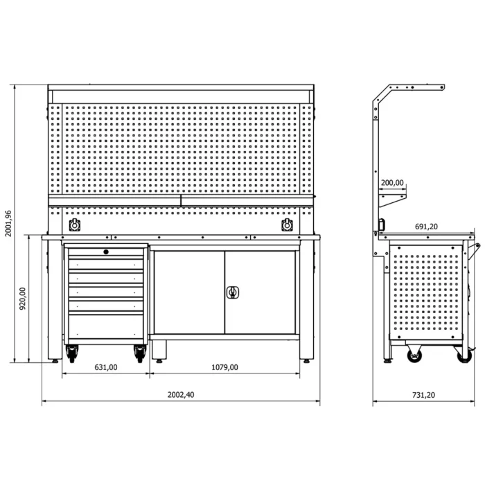 Metalni radni stol "Nano-Bodur" (NO:51) - Image 3
