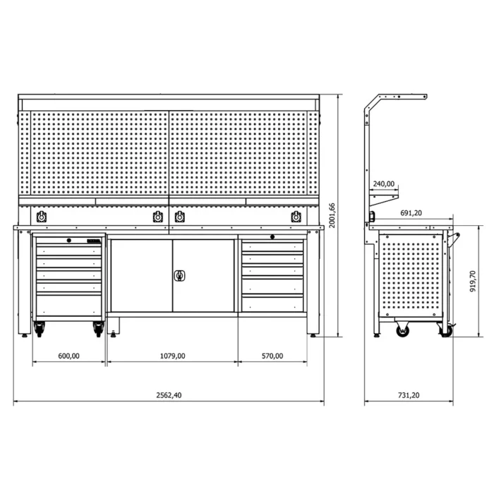 Metalni radni stol "Nano-Bodur" (NO:64) - Image 3