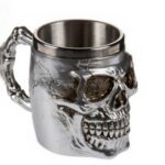 "Skull 3D GREY" šolja od nehrđajućeg čelika