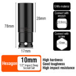 Set gedora za udarni odvijač 10Pcs 1/2" Harden 537020 - Image 3
