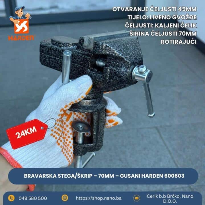 48 Bravarska stega/škrip 70mm – gusani HARDEN 600603 - Image 1