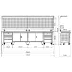 Metalni radni stol "Nano-Bodur" (NO:72) (Okvir - antracit / Paneli - antracit) - Image 4