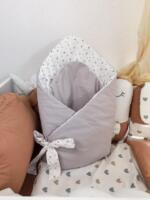 Smotuljak - Sivi s bijelom mašnom i sivim zvjezdicama - Image 2