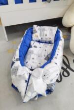 Gnijezdo s jastukom i jorganom - Sive životinje s kraljevsko plavom - Image 2