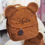 Teddy ruksak sa vezom imena – Smeđi