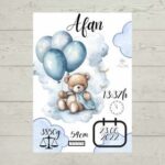 Poster sa podacima rođenja bebe – Model 6