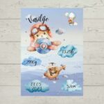 Poster sa podacima rođenja bebe – Model 12