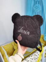 Teddy ruksak sa vezom imena - Crni - Image 2