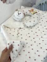 Set jastuk i dekica za putovanje - Bijela sa zvjezdicama - Image 2