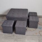 Set sklopivi stol/tabure i 4 mala taburea