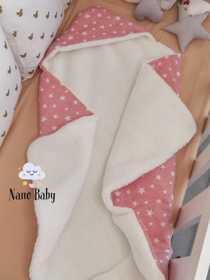 Smotuljak Teddy Bijela - Puder roze sa bijelim zvjezdicama - Image 2