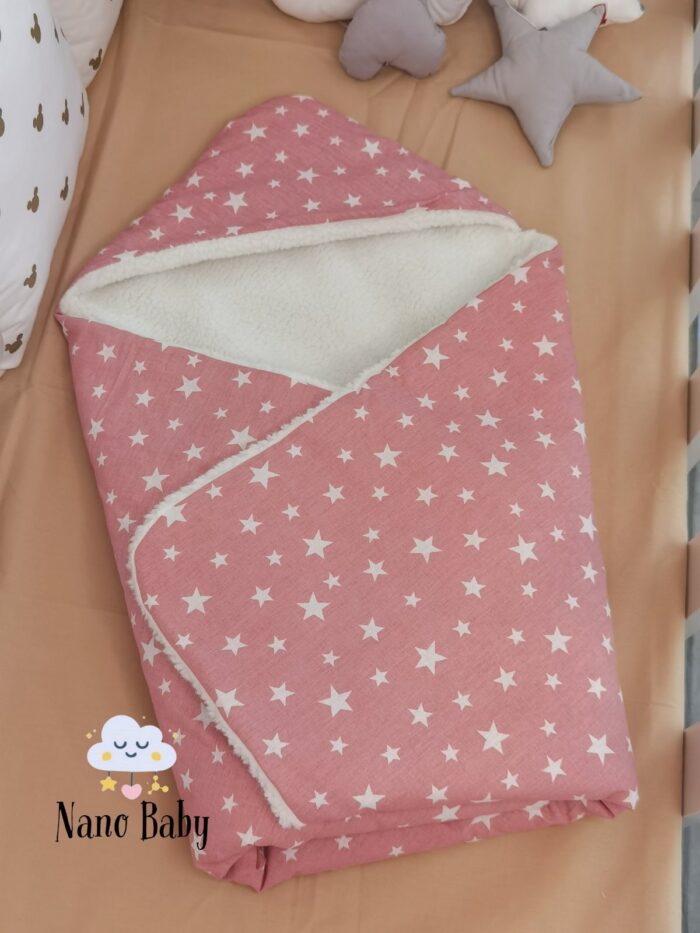 Smotuljak Teddy Bijela - Puder roze sa bijelim zvjezdicama - Image 3