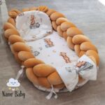 Gnijezdo pletenica Velvet Bež Mede s jastukom