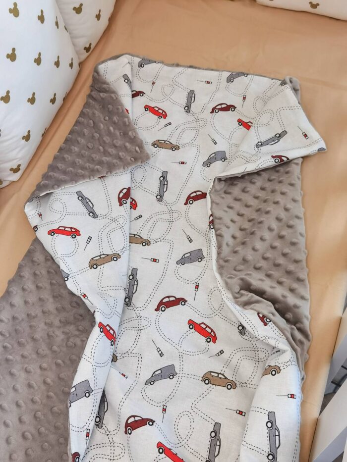 Dekica - Sivi Minky Dots - Image 2