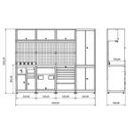 Metalni modularni radni stol "Nano-Bodur" (NO:14) (Okvir - antracit / Paneli - antracit) - Image 4