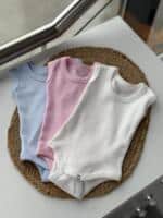 Bodi bez rukava - Bijela - Image 3