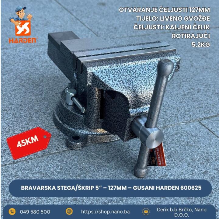 45 Bravarska stega/škrip 5" - 125mm - gusani HARDEN 600625 - Image 1