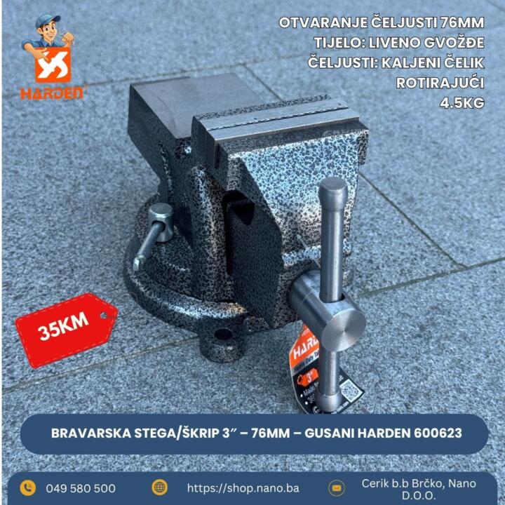 47 Bravarska stega/škrip 3" - 76mm - gusani HARDEN 600623 - Image 1