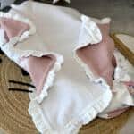 Dekica Muslin Teddy - Bijeli muslin sa puder teddy