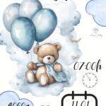 MDF ploča sa podacima rođenja bebe – Model 6
