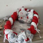 Gnijezdo sa pletenicom i jastukom - Crvena i Good Night